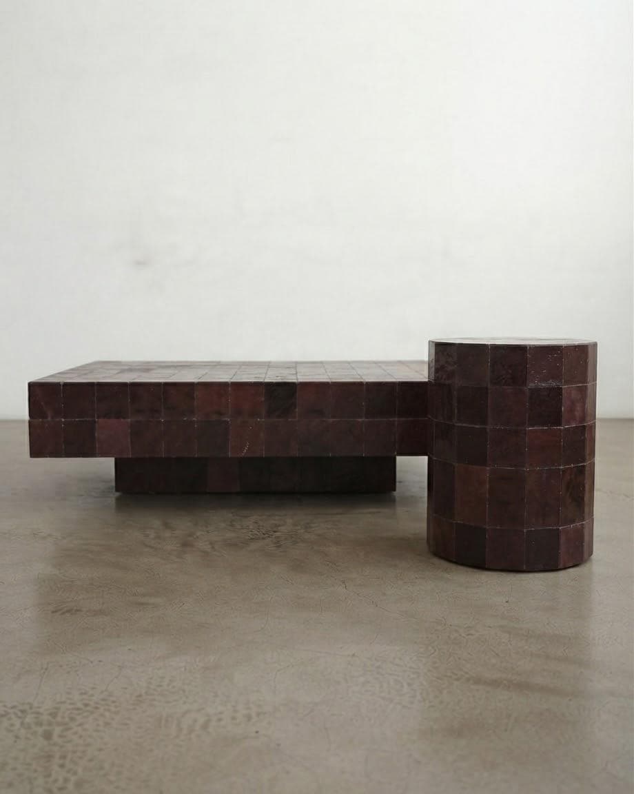 Handmade Zellige Mosaic Coffee Table, Rectangular | Artisan Moroccan Tile Art Furniture, One of a Kind