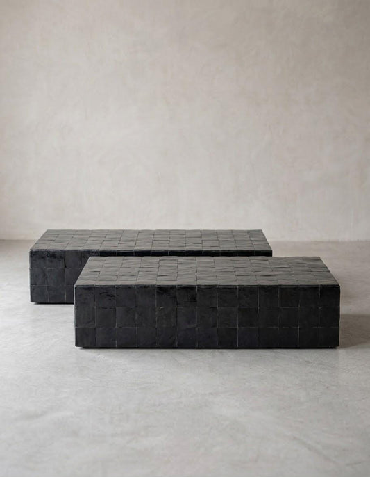Envision This In Your Home | Rectangular Tiled Zellige Coffee Table | Moroccan Craft Decor