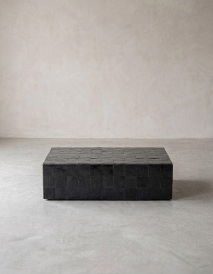 Envision This In Your Home | Rectangular Tiled Zellige Coffee Table | Moroccan Craft Decor
