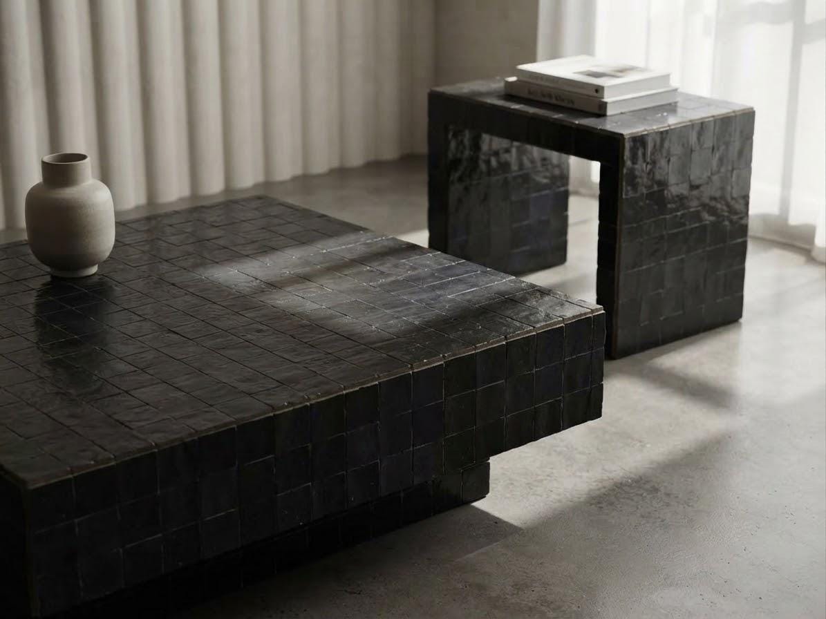 Moroccan Tile Coffee Table – Handcrafted Mosaic, Boho Living Room Statement Piece