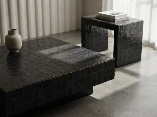 Moroccan Tile Coffee Table – Handcrafted Mosaic, Boho Living Room Statement Piece
