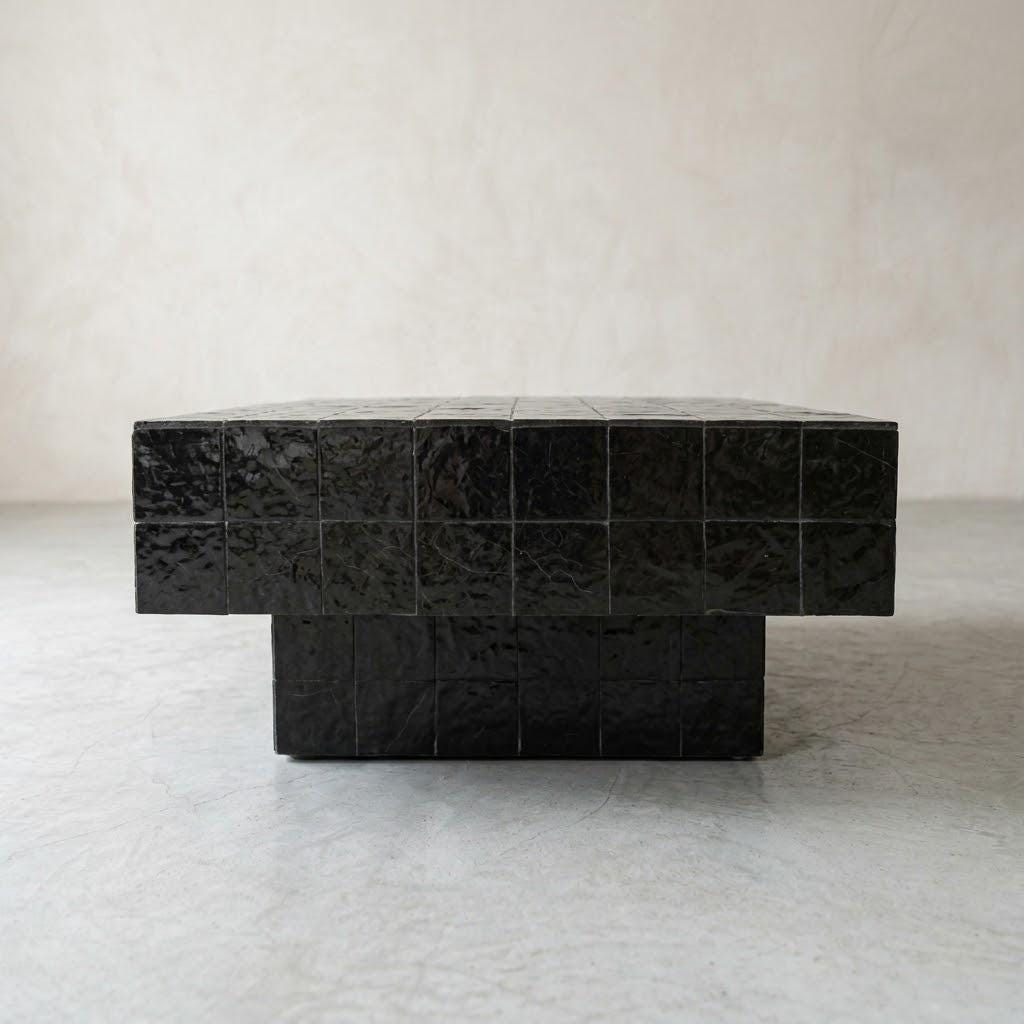 Handcrafted Zellige Coffee Table | Moroccan Mosaic Tile Art | Square Statement Piece | Home Decor Goals