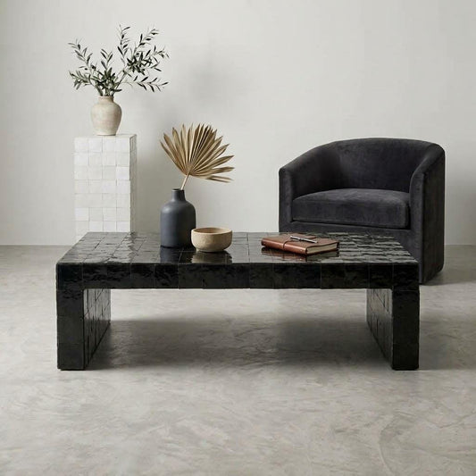 A Table That Tells Your Story | Handmade Zellige Coffee Table Rectangular | Moroccan Mosaic Art