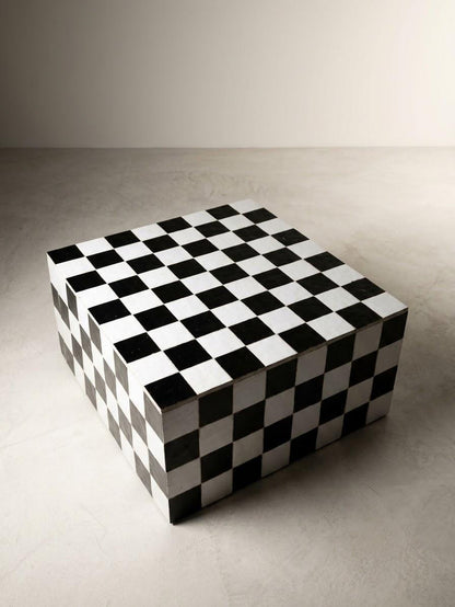 Rectangular Zellige Coffee Table | Handmade Moroccan Mosaic Tile Table | Custom Size Fully Tiled Terracotta Table