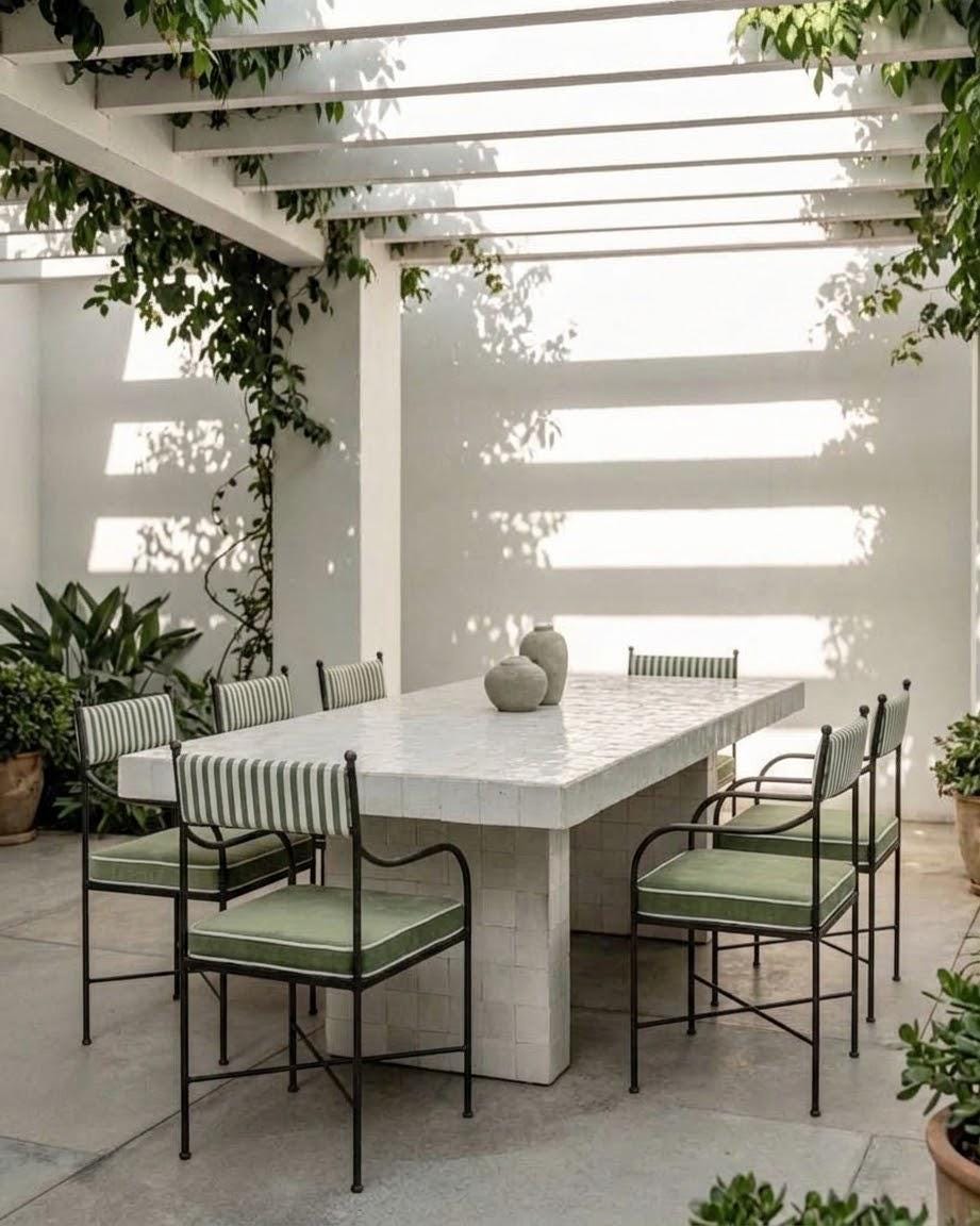 Rectangular Zellige Dining Table | Fully Tiled Handmade Moroccan Mosaic | Custom Size & Color