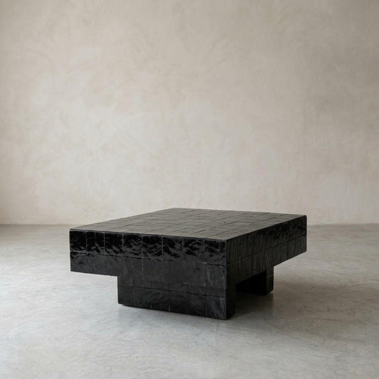 Handcrafted Zellige Coffee Table | Moroccan Mosaic Tile Art | Square Statement Piece | Home Decor Goals
