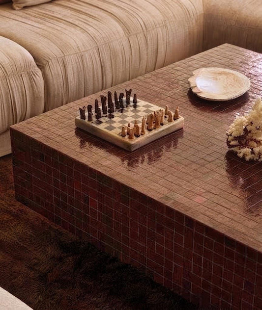 Zellige Coffee Table for Restaurant & Hospitality | Handmade Moroccan Mosaic Tile | Commercial Furniture
