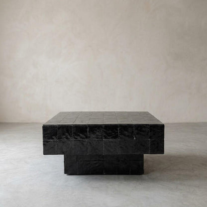 Handcrafted Zellige Coffee Table | Moroccan Mosaic Tile Art | Square Statement Piece | Home Decor Goals