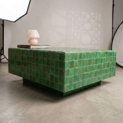 Imagine This In Your Living Room | Handmade Zellige Mosaic Coffee Table | Moroccan Artisan Statement Piece