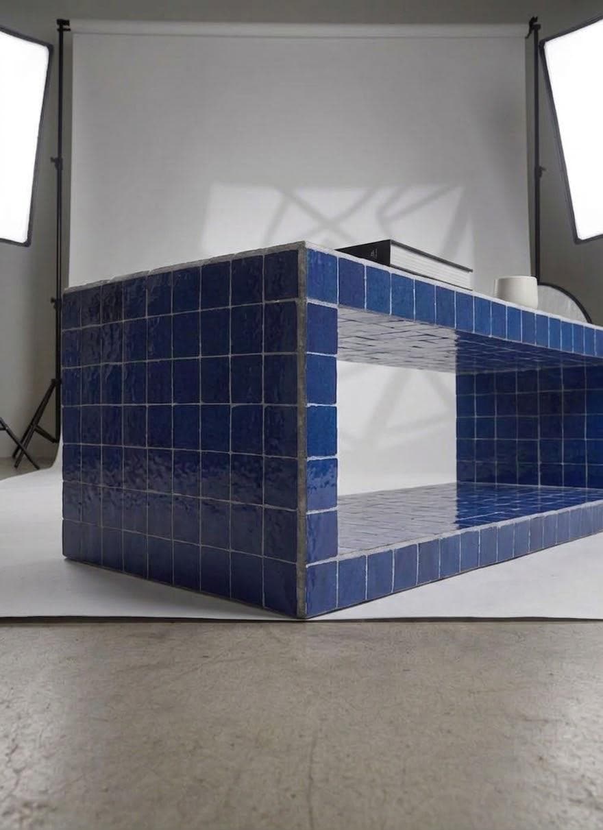 Handmade Zellige Coffee Table | Moroccan Mosaic Tile Art | Boho Home Decor Statement
