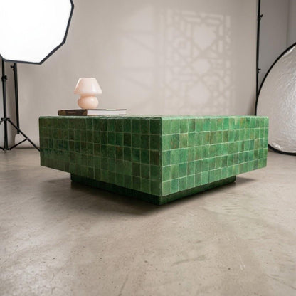Imagine This In Your Living Room | Handmade Zellige Mosaic Coffee Table | Moroccan Artisan Statement Piece