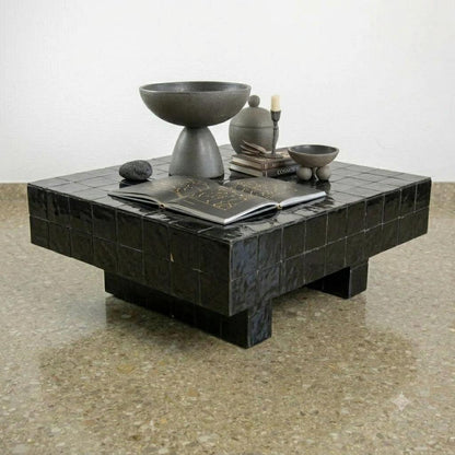 Handmade Moroccan Zellige Coffee Table | Mosaic Tile Table Customizable Home Decor
