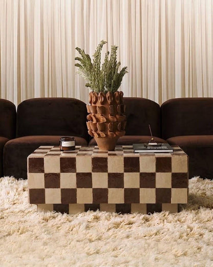Handmade Zellige Coffee Table | Moroccan Mosaic Tile Art | Boho Home Decor Statement