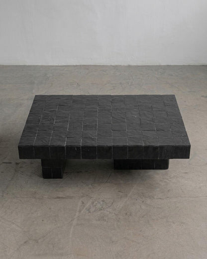 Handmade Moroccan Zellige Coffee Table | Seamless Tile Plinth, Custom Sizing