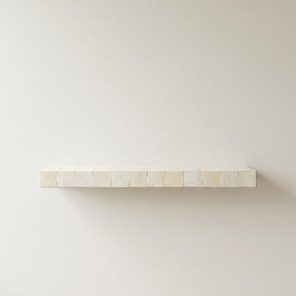 Zellige Floating Shelf, Handmade Moroccan Tile Wall Shelf with Hidden Bracket